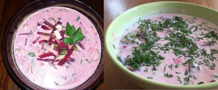 Холодный суп 'Васара' со свеклой.