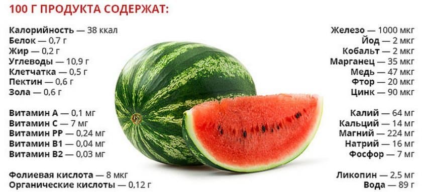 Пищевая ценность бахчевой культуры.