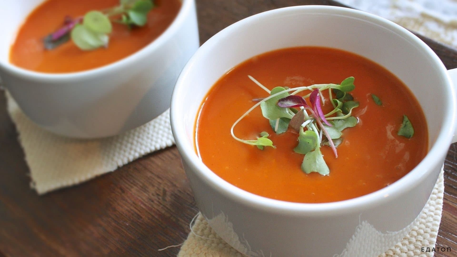 Томатный суп - блюдо итальянской кухни.