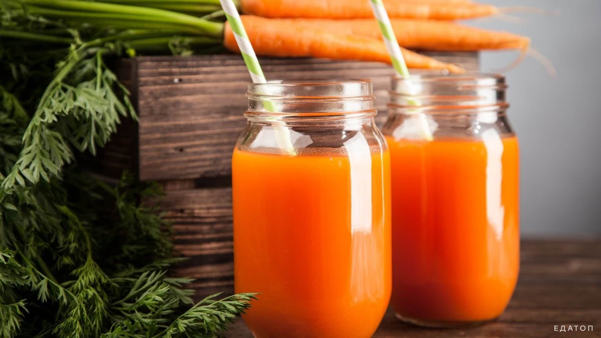 Бананы можно употреблять с морковным соком и медом.