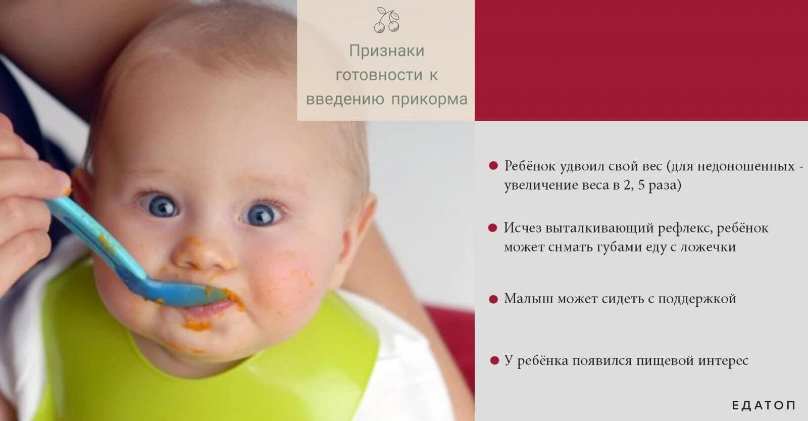 Психологическая готовность ребёнка к прикорму.