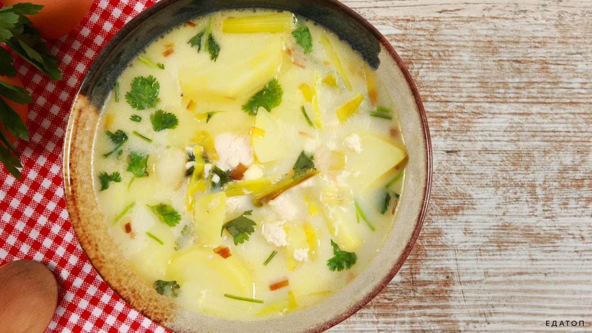 Постный суп с картофелем.