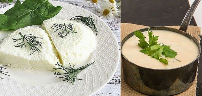 Белковый омлет и каша.