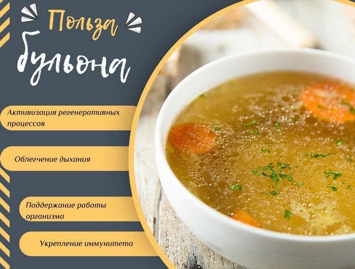 Куриный бульон является хорошим средством для восстановления при простуде.