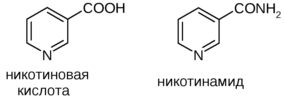 Формула никотиновой кислоты.