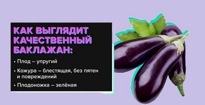 Стандартные правила выбора баклажанов.